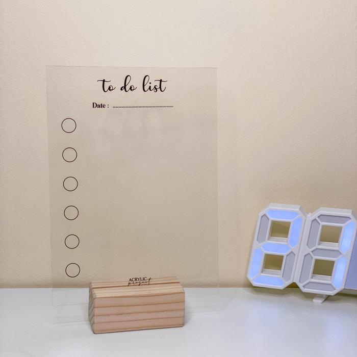 

Notebook / Acrylic Planner To Do List Akrilik (Desk Edition) - Acrylic Saja