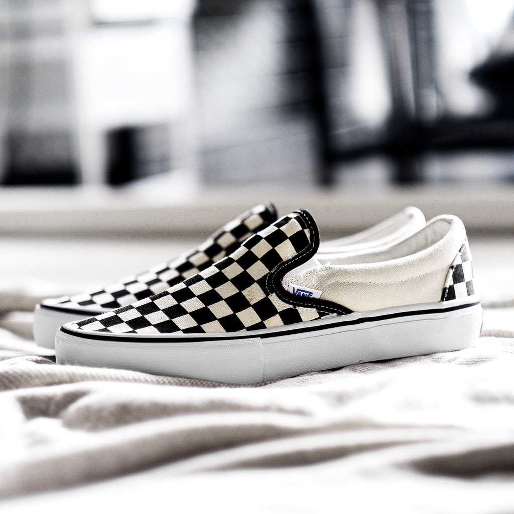 Vans Slip On Pro Checkerboard Black White