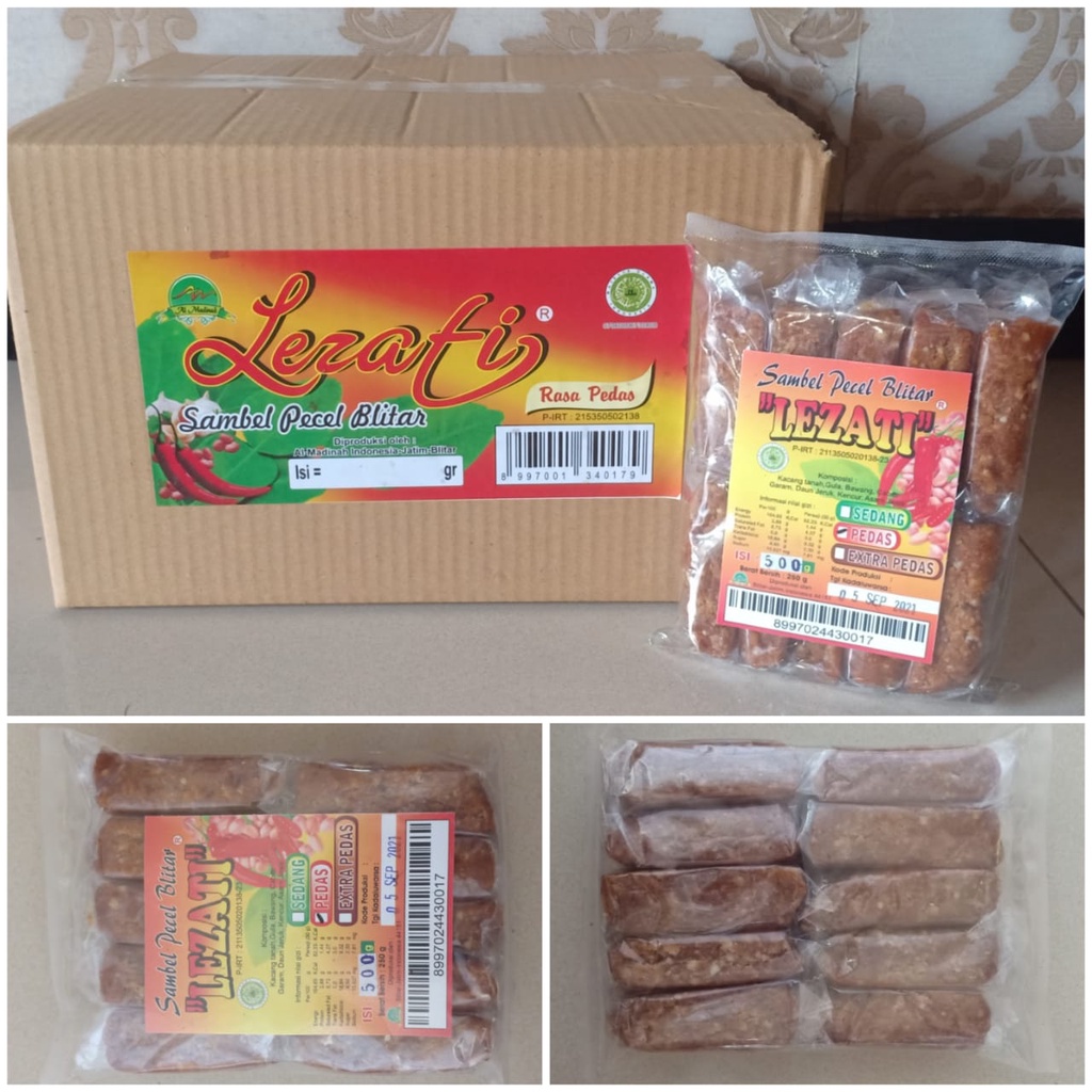 

Sambel Pecel "Lezati" Khas Blitar kemasan 500 gr