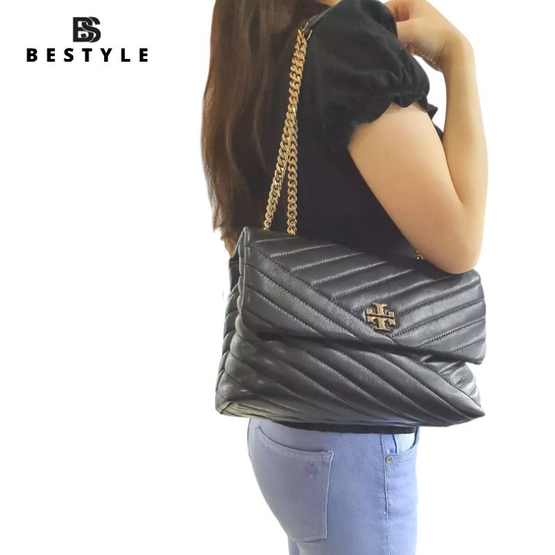 Tas Original Tory Burch Kira Chevron Convertible Black