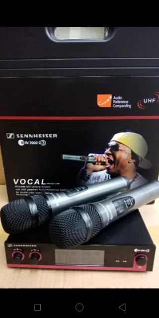 Mic wireless sennheiser ew-3000.uhf.suara voca  sangat bagus