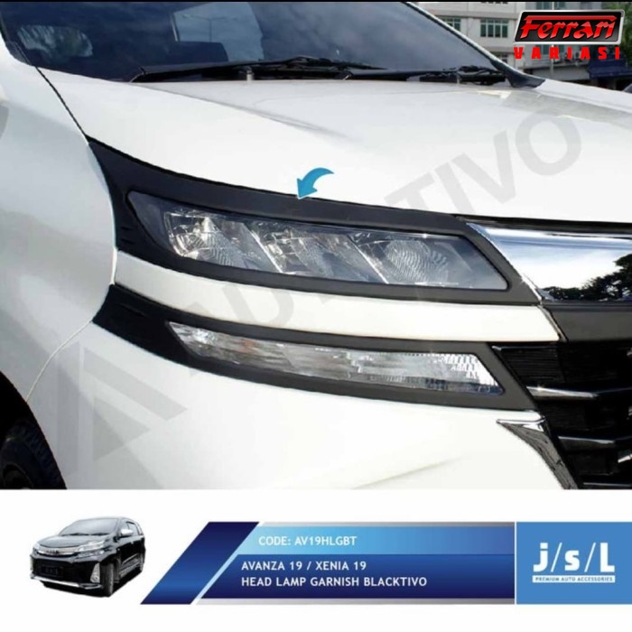 GARNISH LAMPU DEPAN MOBIL TOYOTA AVANZA/VELOZ 2019 FERRARI VARIASI