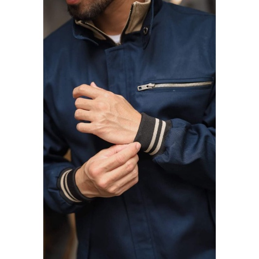 Casual Jacket - Jaket Pria Casual Simple - Jaket Formal -  Jaket Kantor - Jaket Cowok Distro Bahan Baby Canvas