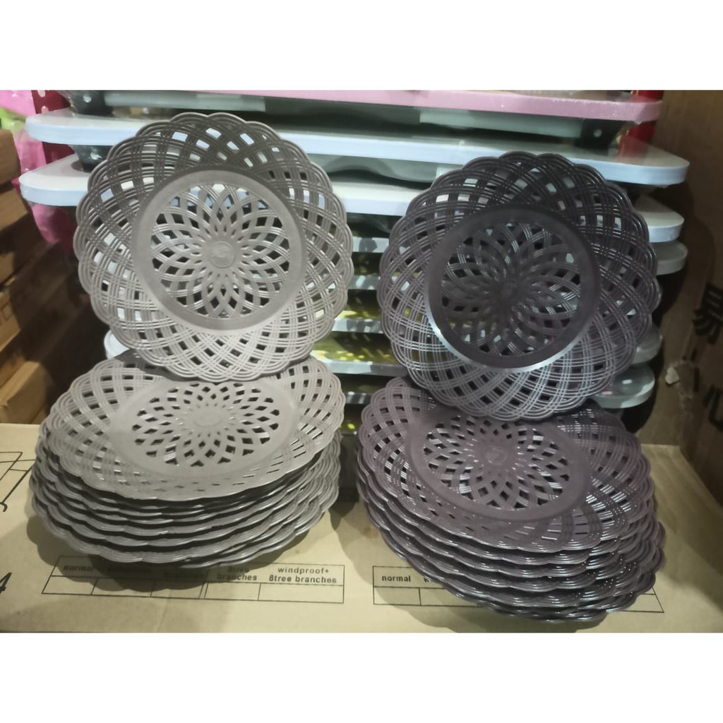PIRING ROTAN PLASTIK LUSINAN MURAH