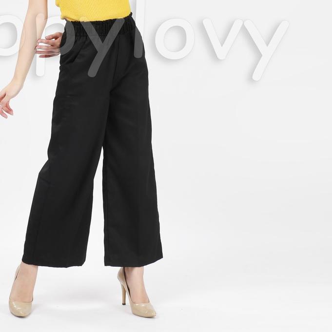 HOPYLOVY - Celana Kulot Wanita bahan Katun American Drill Jesika