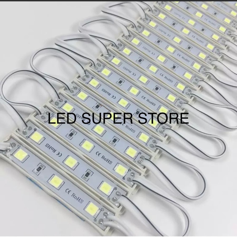 WaterProof Modul 5054 3 LED / 3 Mata Putih 12V - 100 pcs