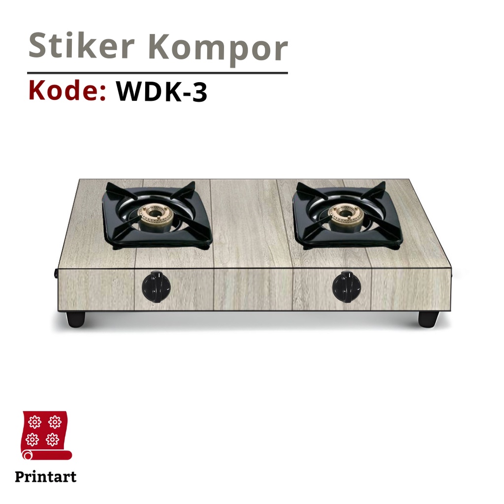 Stiker Kompor 2 Tungku dan Sticker Kompor 1 Tungku Motif Aesthetic Kode WDK-3