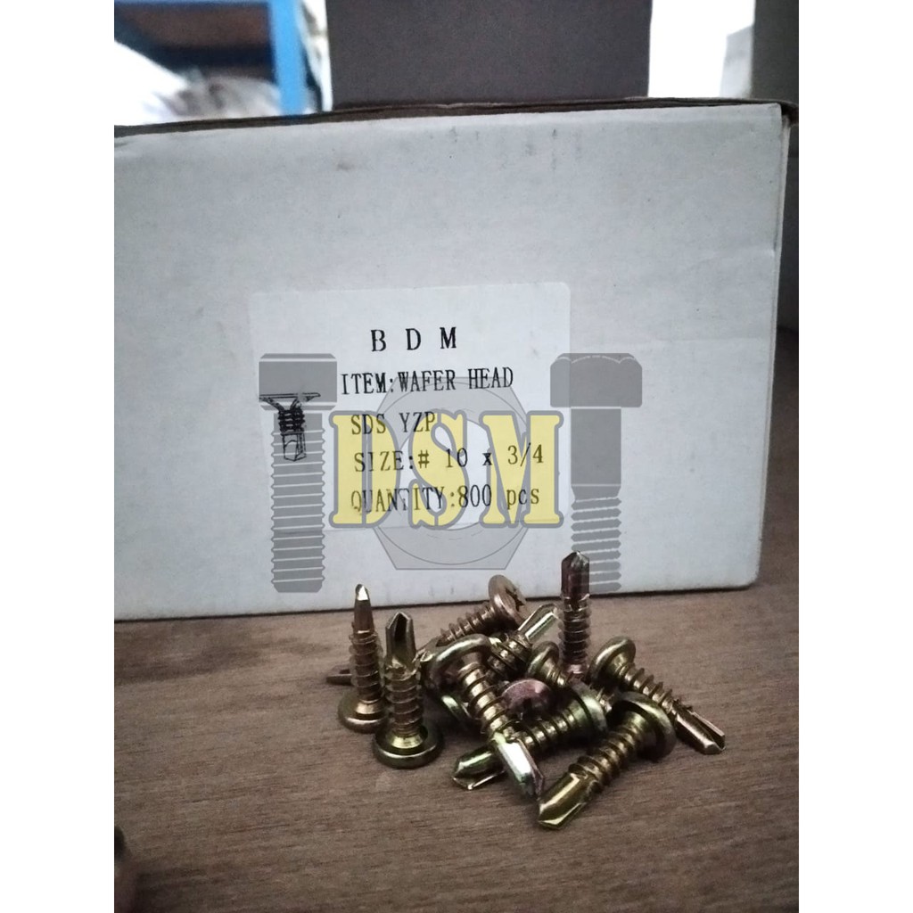 (100 PCS) Sekrup Roofing Wafer Head SDS #10x19 (2CM)