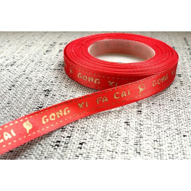 

Sale!!! Ribbon Imlek Pita Imlek Satin 1/2Inch 1.25 Cm 1 Roll - Paling Dicari