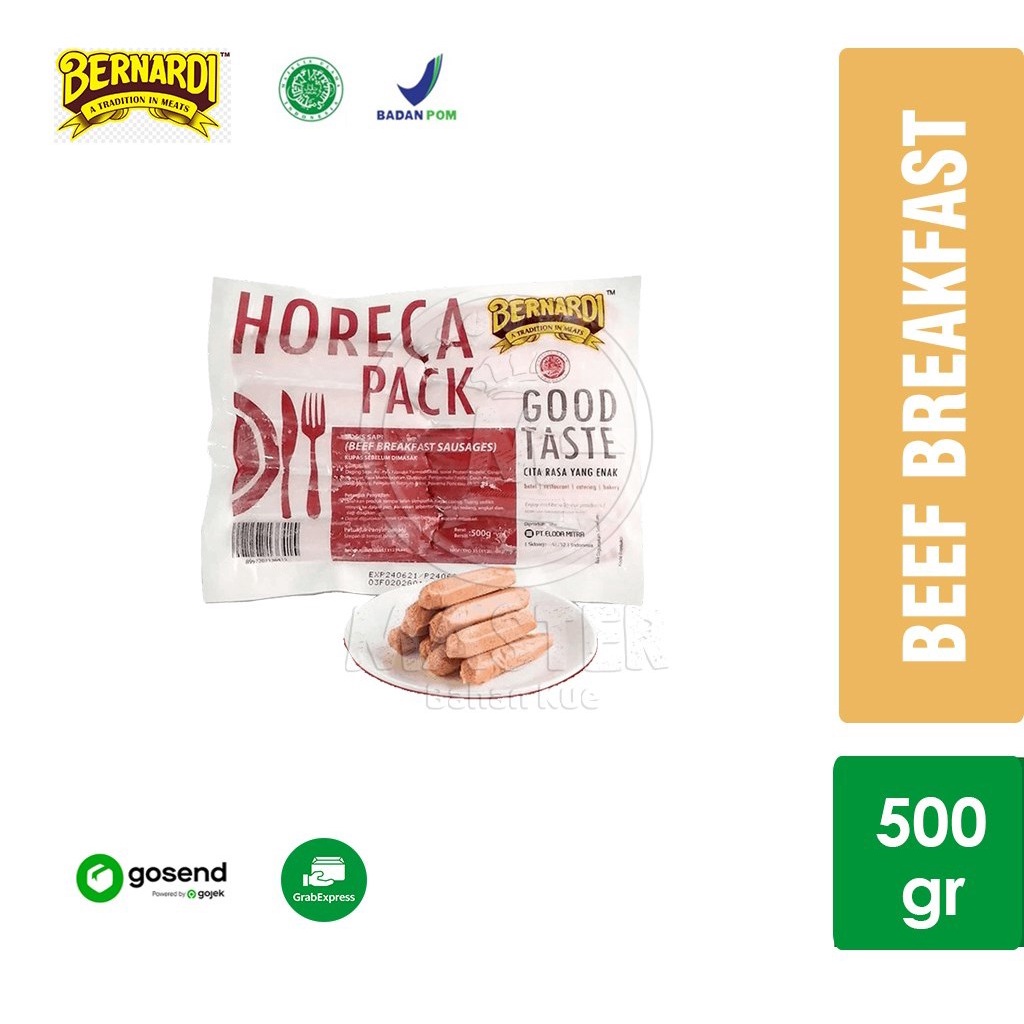 

Bernardi Sosis Sapi / Horeca Beef Breakfast 500gr [KHUSUS INSTANT]