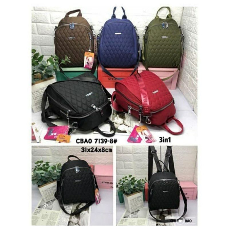 Tas Wanita Chibao 7139-8 RANSEL dan SELEMPANG bahan Parasut Super