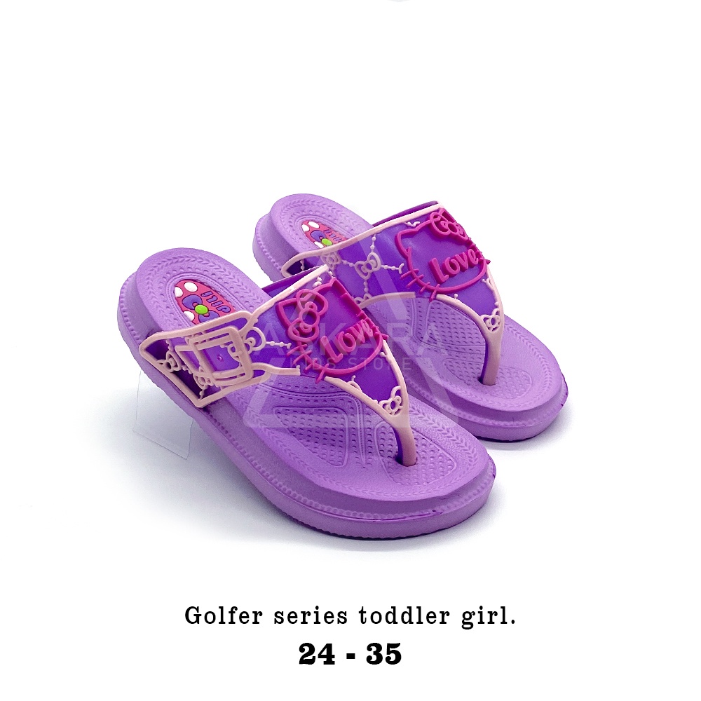 Sandal Anak Perempuan Jepit Glfr 391 Model Bergamabr 2 - 8 Tahun Terbaru