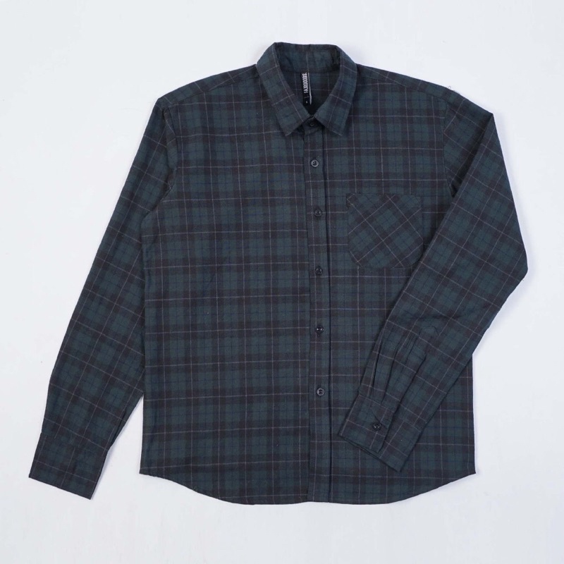 Kemeja Flanel - Black Army - XL
