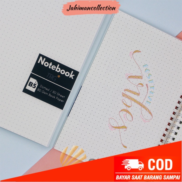 

✨ BISA COD ✨ Buku Notebook B5 Dot Grid Plain - Simple Style Spiral Notebook - Plain