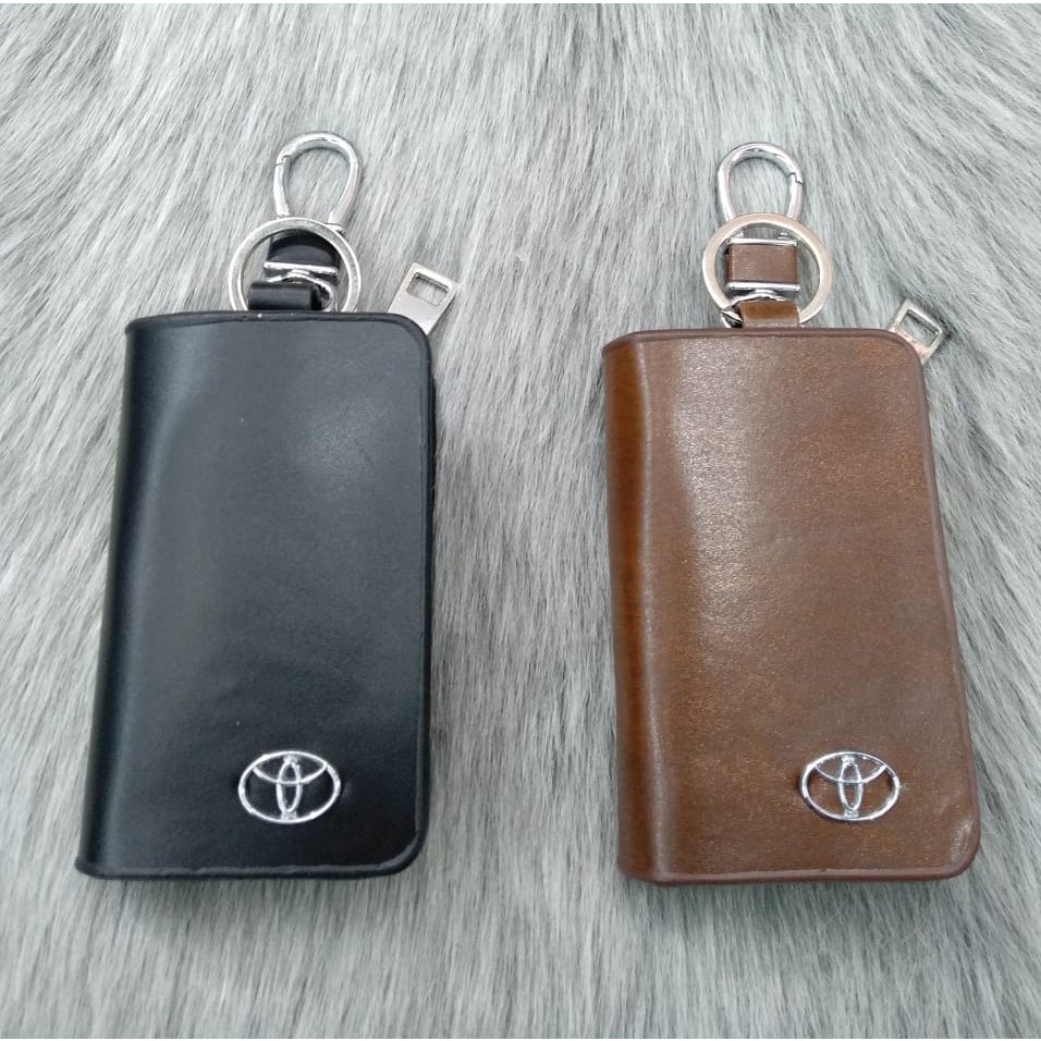 Dompet STNK Gantungan Kunci Mobil Motor Logo Toyota Honda Mazda Nissan Wulling Kulit