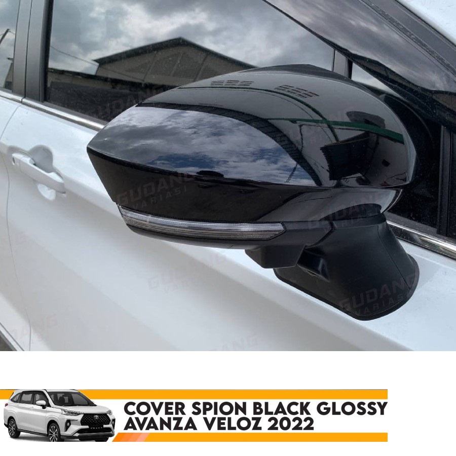 Cover Spion All New Avanza Veloz 2022 Hitam Kilat/ Glossy