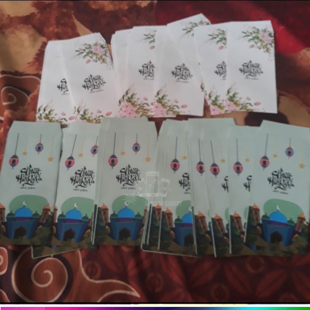 AMPLOP LEBARAN PANJANG 75 X 160 MM MOTIF DAUN &amp; AMPLOP LEBARAN COUPLE FAMILY 1SET 10PCS AMPLOP ANGPAU IDUL FITRI ANGPAO IDUL ADHA