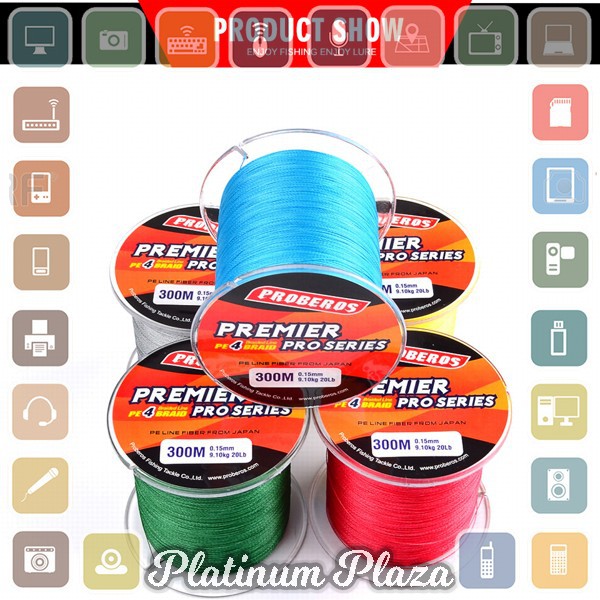 Proberos Benang Pancing Premier Pro Series Braided Thick 0.14mm - Green`60X9S2-