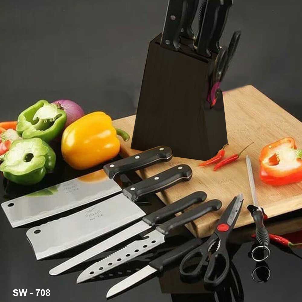 Pisau Dapur Set  Talenan Plastik Gunting Dapur