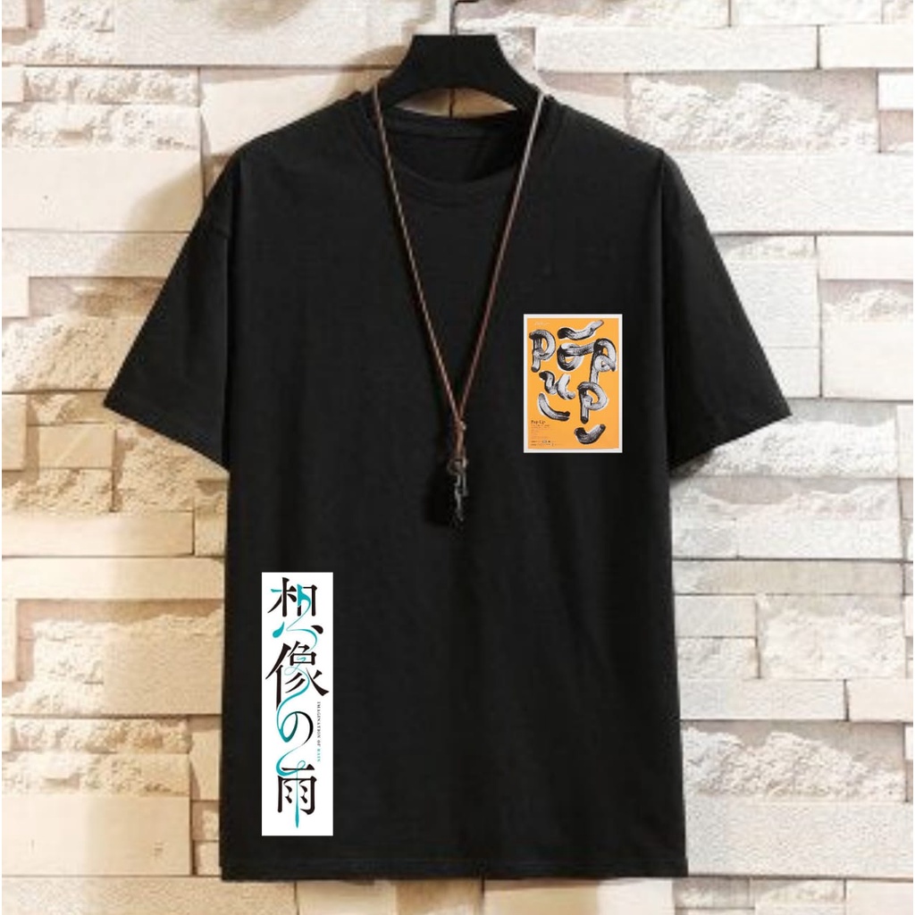 COD / Bayar Di tempat / Kaos Pria Distro Tulisan jepang/ Baju / Baju Kaos Pria / Kaos Pria / Kaos Di
