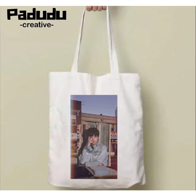 [SEHARI JADI] Totebag Taehyung BTS Vintage aesthetic Resleting Custom | Tote bag wanita