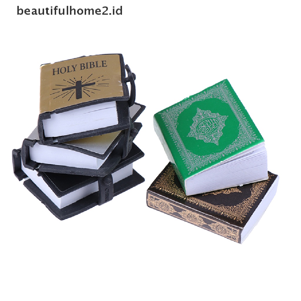 (beautifulhome2.id) Miniatur Alkitab Skala 1: 12 Untuk Aksesoris Rumah Boneka