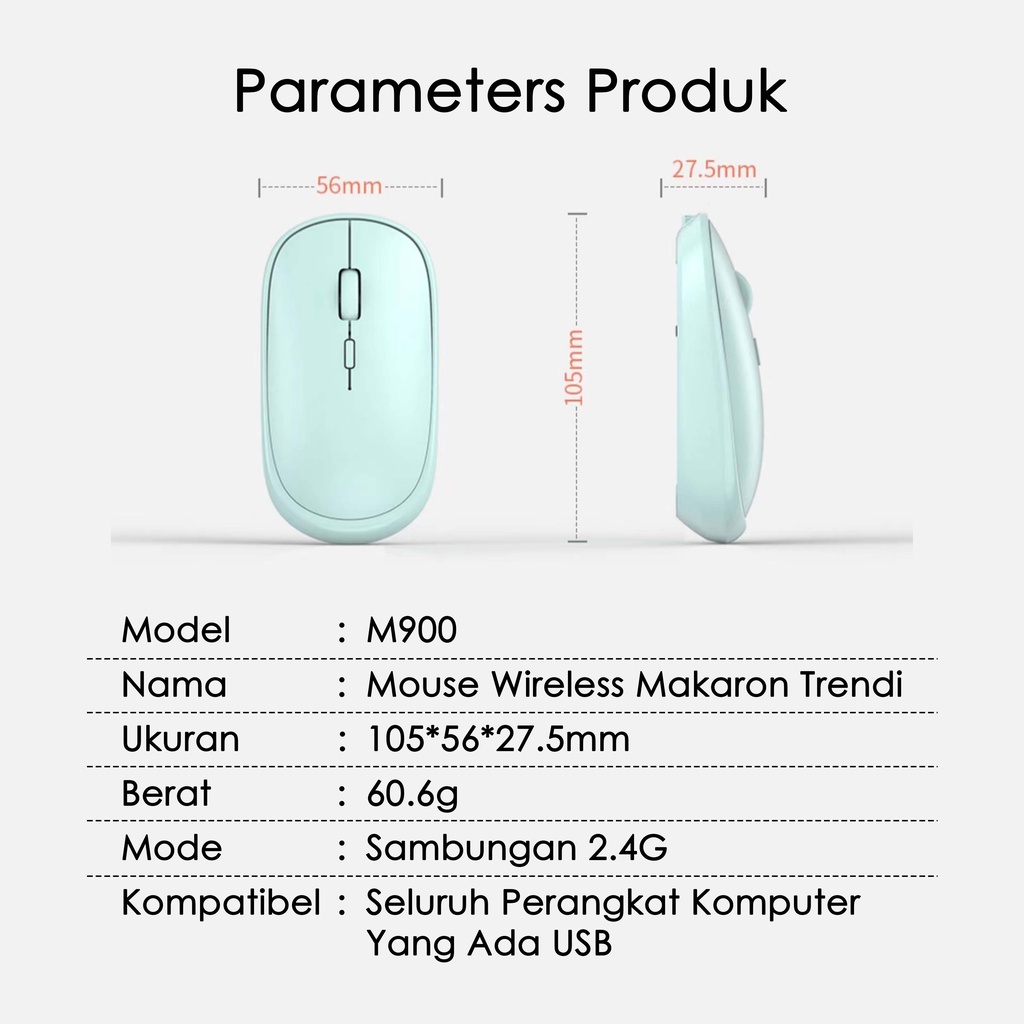 （COD）Mouse Nirkabel Bisu Mouse 2.4G Mouse Bluetooth Mouse Pengisian Nirkabel