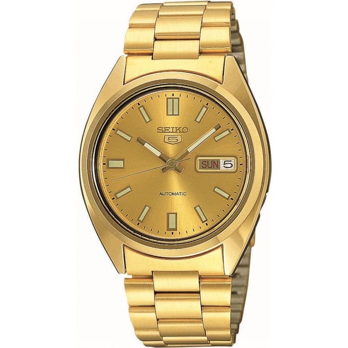 seiko 5 gold dial