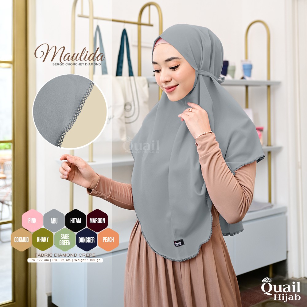 Hijab Bergo MAULIDA by Quail Hijab