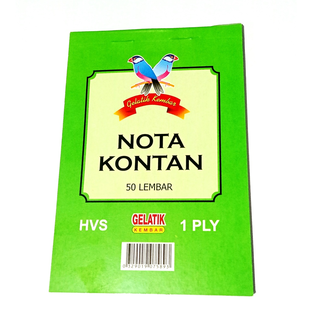 

Nota Kontan Gelatik Kembar 1 Rangkap 1ply