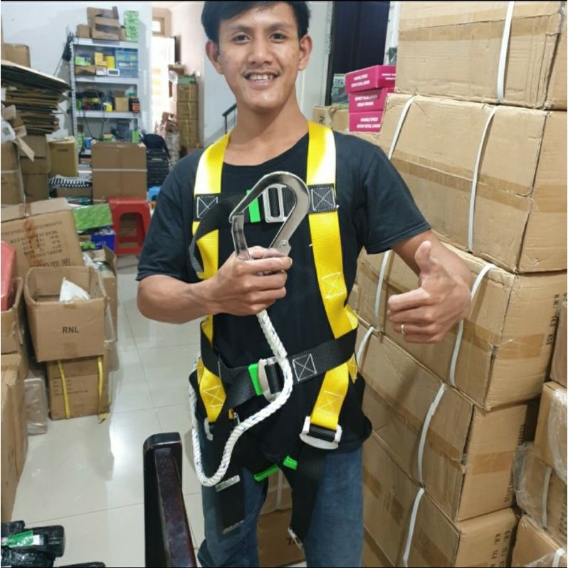 Jual SAFETY BELT FULL BODY SINGLE HOOK BESAR / BODY HARNES HARNESS
