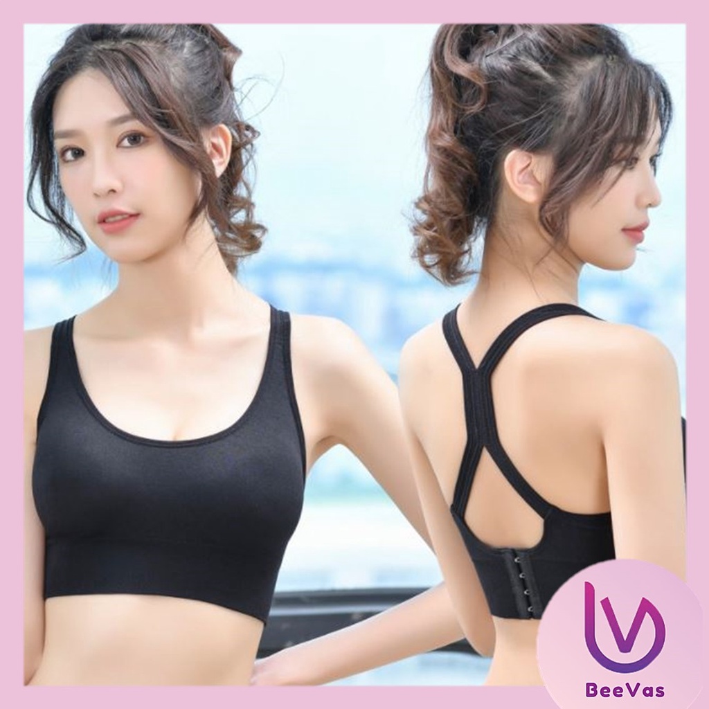 BV.ID BR485 BH SPORT BRA GYM BRA OLAHRAGA PUSH UP WANITA TANPA KAWAT ELASTIS SEXY IMPORT