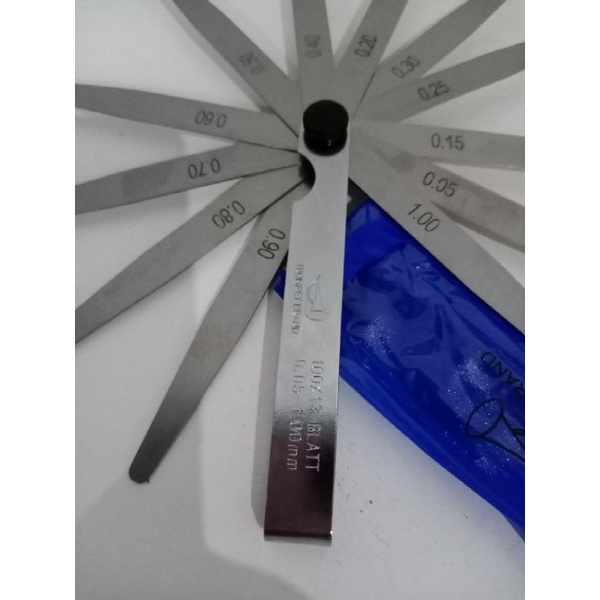 Feeler Gauge 13 Blades / puller / kunci setelan Klep / kelep fuller gauge 13 Blades Merk Trumpet