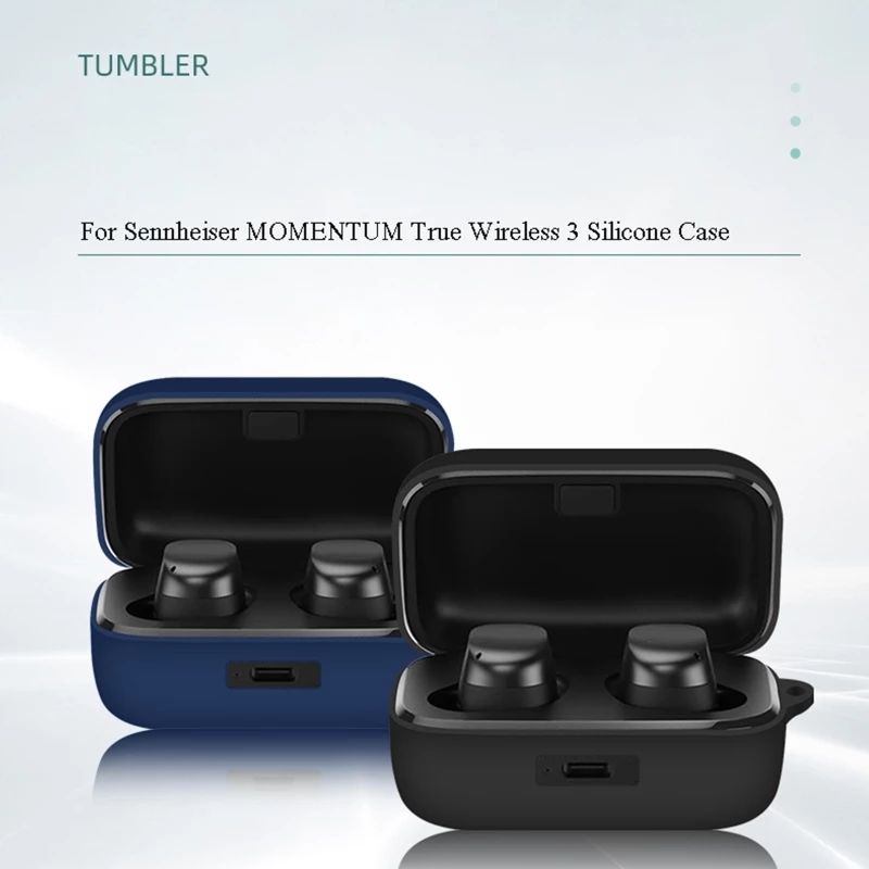 Case Casing Silicone Protective Sennheiser Momentum 3 True wireless stereo ( Tws ) + Carabiner