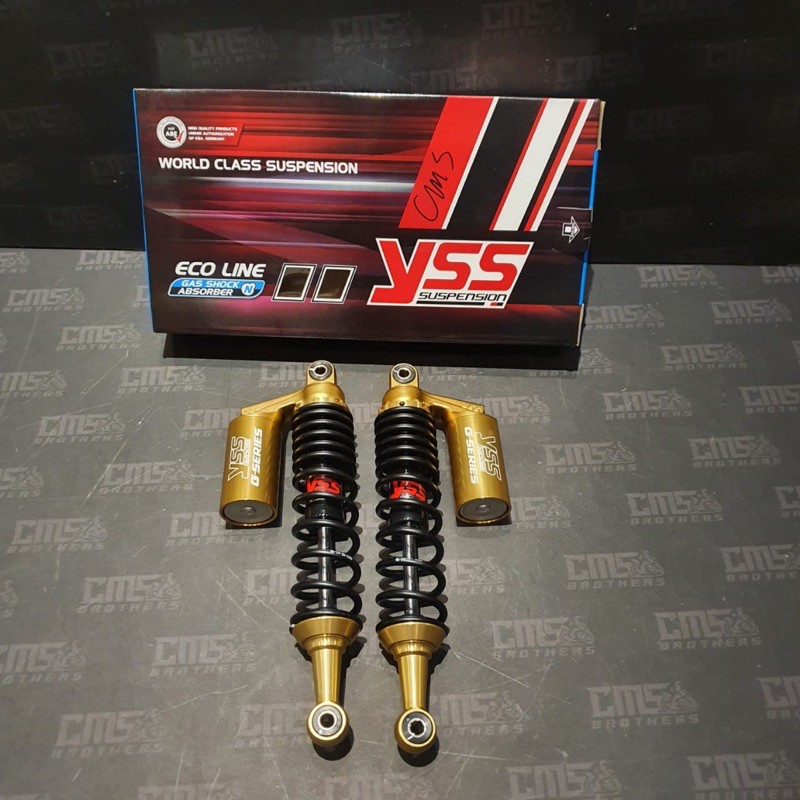 Shockbreaker Shock Sok Tabung YSS Gold Edition 340mm Honda Wave / Supra Hitam