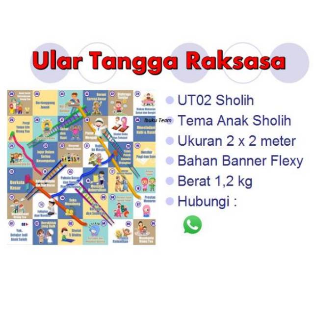 Ular Tangga Raksasa Jumbo 2x2meter
