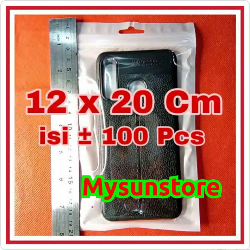 Plastik Klip 12x20 cm Aksesoris  Ziplock Zipper  Zip Lock 12 x 20 cm Isi 100 pcs Mysunstore