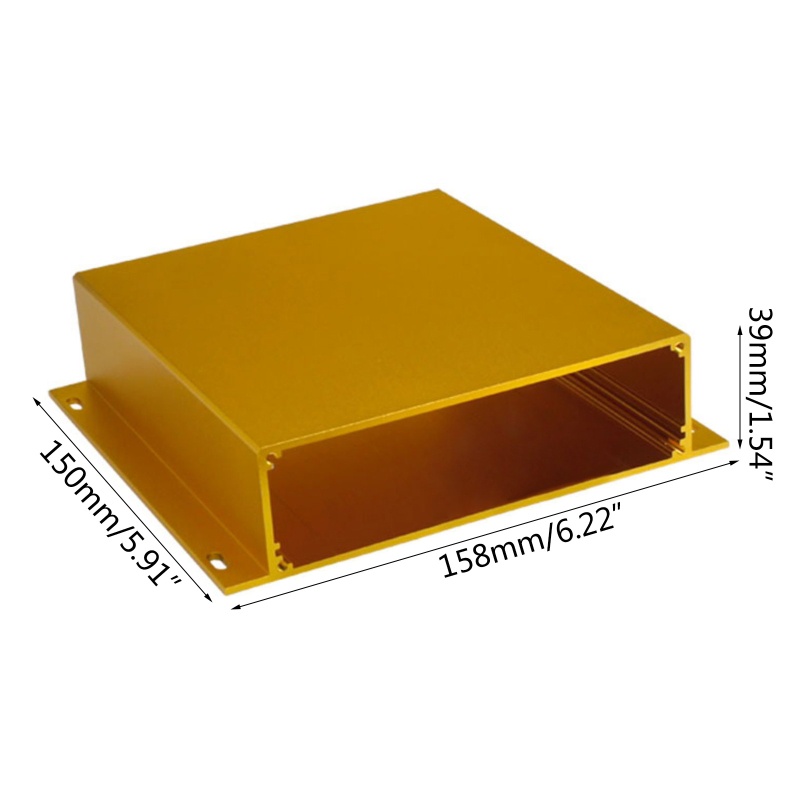 Bt DIY Aluminium Untuk Case Proyek Elektronik PCB Instrumen Kotak Kandang Logam Kotak Panel Listrik 150x158x39mm