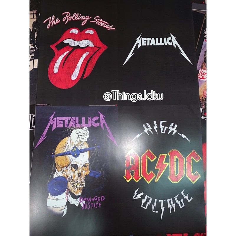 POSTER DINDING BAND BLACK AESTHETIC