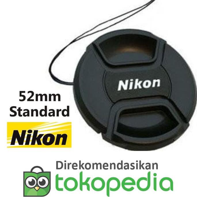 Terjamin - Tutup Lensa Kit Nikon D5100 D5200 D5300 D5500 D5600 Lens Cap Logo 52Mm