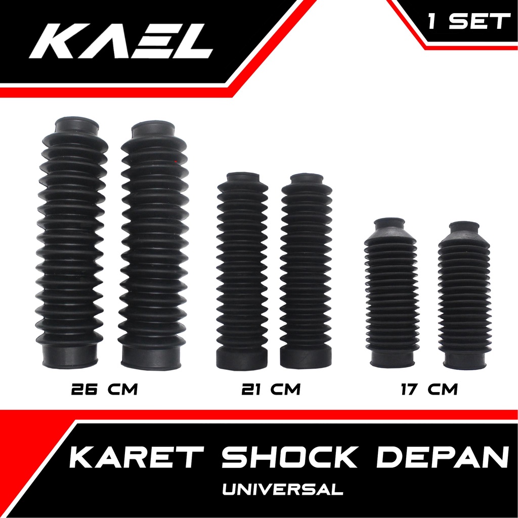 Karet Shock Depan Universal Motor Bebek-Matic-Sport-Trail Tutup-Cover-Pelindung Boot-Bot Shockbreaker-Sok-Breaker-Beker Kecil-Sedang-Besar