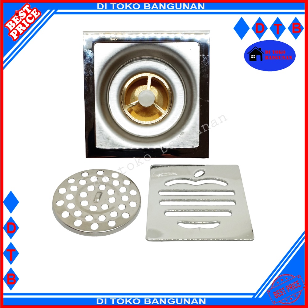 Saringan Got Kamar Mandi Stainless Steel Vezel Floor Drain 4 Inch