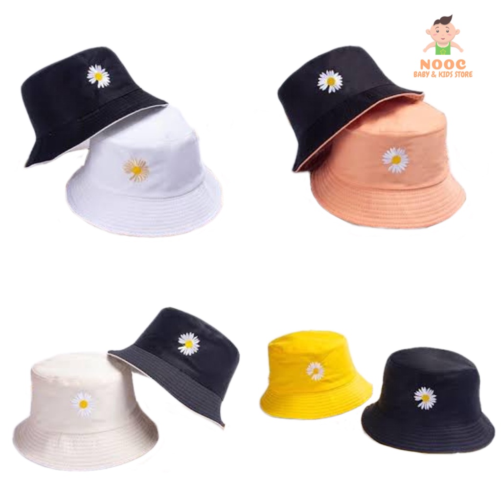 7.7 TOPI BUCKET ANAK 2SISI BUNGA DAISY