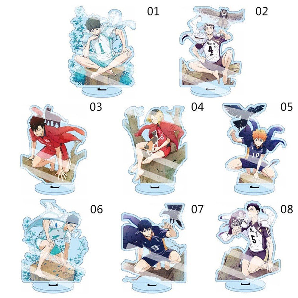 Lanfy Plat Akrilik Model Anime Haikyuu Ukuran 13cm Untuk Dekorasi Meja