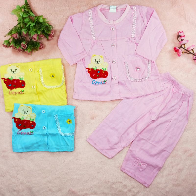 Ss#4001 Babydoll Anak size 6-12bulan / Baju Tidur Anak Perempuan / Setelan Anak / Piyama Anak