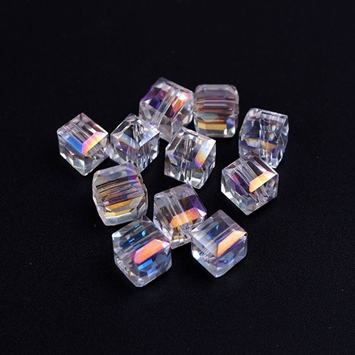 Manik Kristal Warna AB Dekorasi untuk Membuat Perhiasan DIY 4/6mm 100pcs/lot