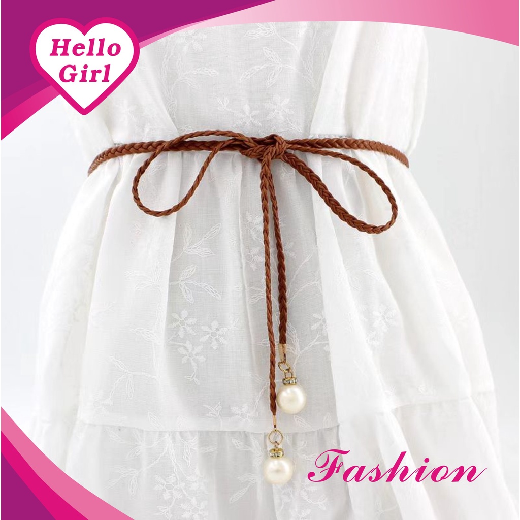 (Hello Girl) YD10 Ikat Pinggang Wanita Tali Polos Korea Import