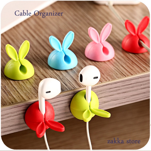 (Isi 4 pcs) Cable Organizer Kabel Data