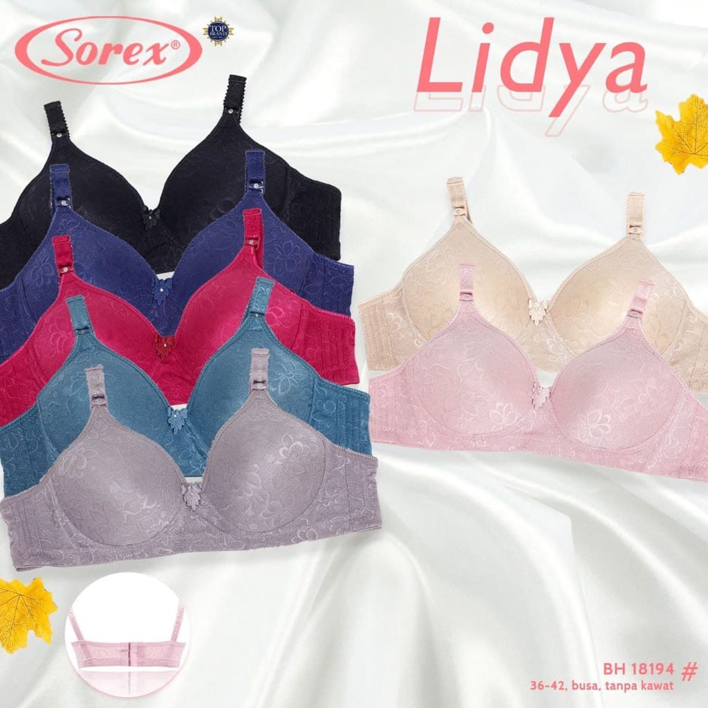 ORIGINAL BRA SOREX TANPA KAWAT KAIT 3 MOTIF CANTIK ART 18194