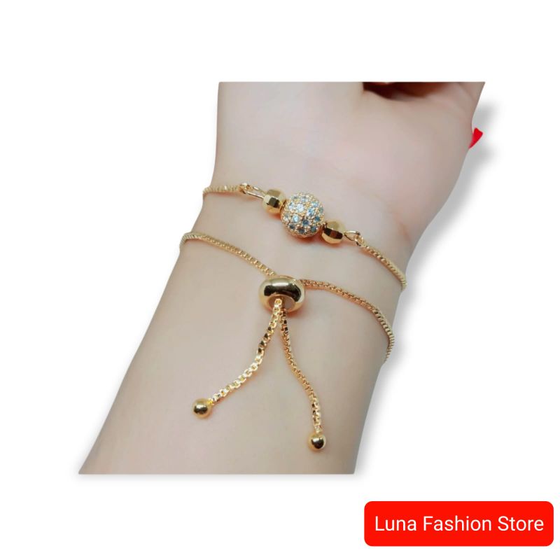 Gelang tangan serut lapis emas perhiasan xuping